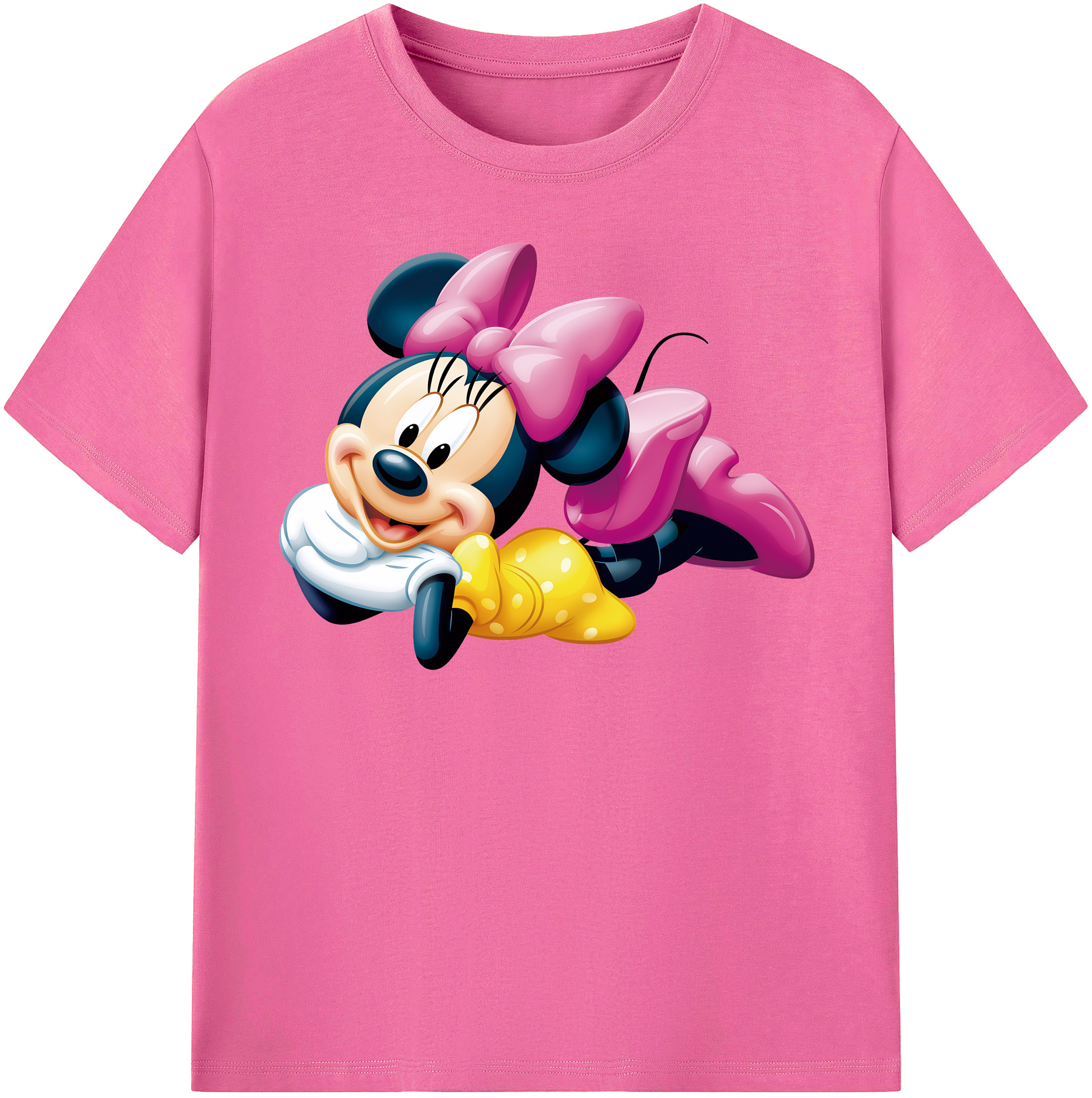 ミッキーマウス Mickey Mouse レディースカジュアルプリントTシャツ（綿100％）